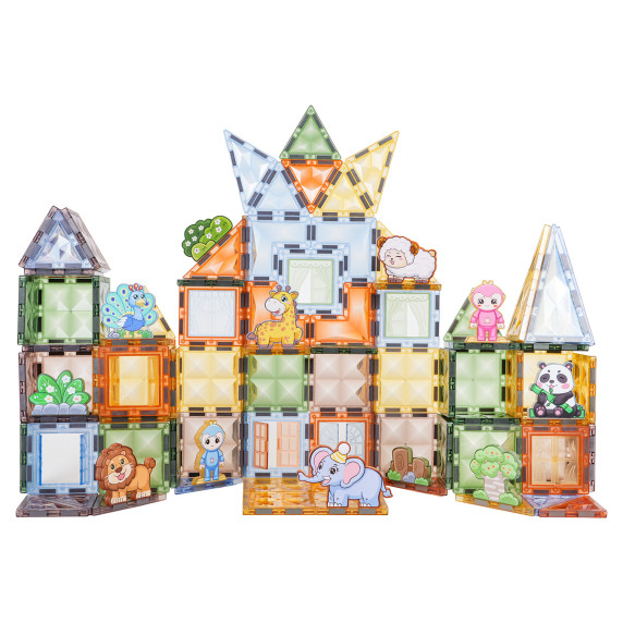 Mágneses építőkocka készlet 116 darabos MAGIC MAGNETIC BLOCKS Animal Paradise