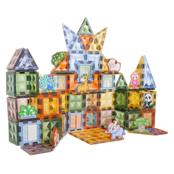 Mágneses építőkocka készlet 116 darabos MAGIC MAGNETIC BLOCKS Animal Paradise