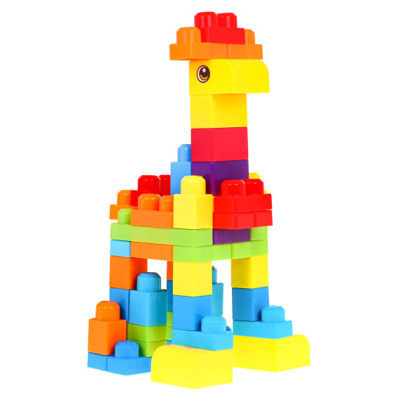 Építőkocka készlet 68 darabos Inlea4Fun BUILDING BLOCKS