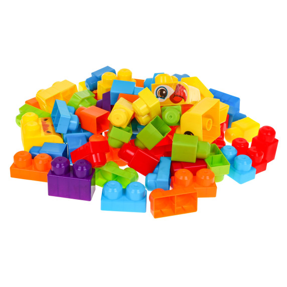 Építőkocka készlet 68 darabos Inlea4Fun BUILDING BLOCKS