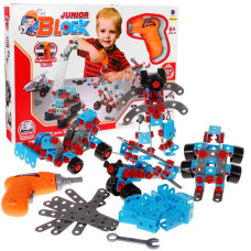 Csavarozós építőjáték 550 darabos Inlea4Fun BLOCK JUNIOR - 