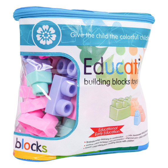 Set blocuri de construcție 56 de piese - EDUCATIONAL BUILDING BLOCKS TOY