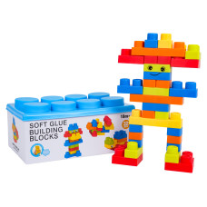 Set blocuri de construcție , 32 de piese -  SOFT GLUE BUILDING BLOCKS - 