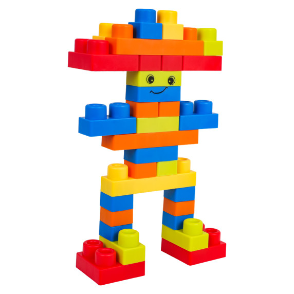 Set blocuri de construcție , 32 de piese -  SOFT GLUE BUILDING BLOCKS