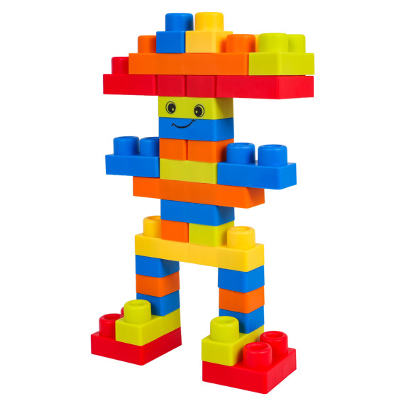 Set blocuri de construcție , 32 de piese -  SOFT GLUE BUILDING BLOCKS