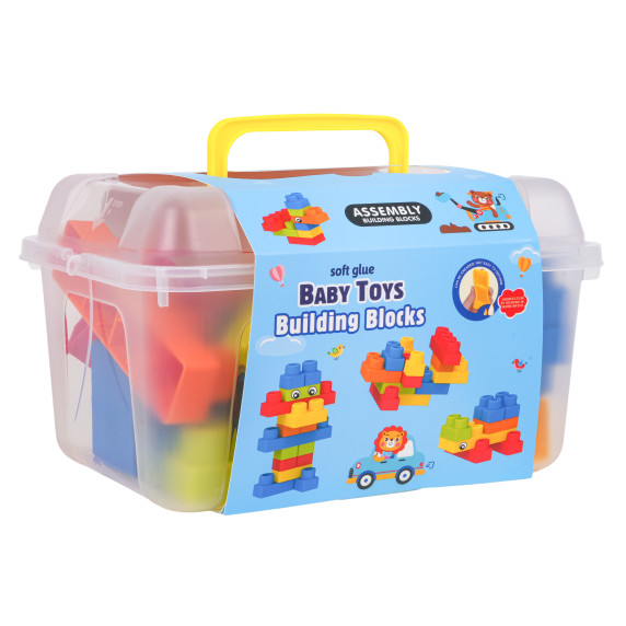 Set de blocuri de construcție, 32 de piese  BABY TOYS Building Blocks - colorat