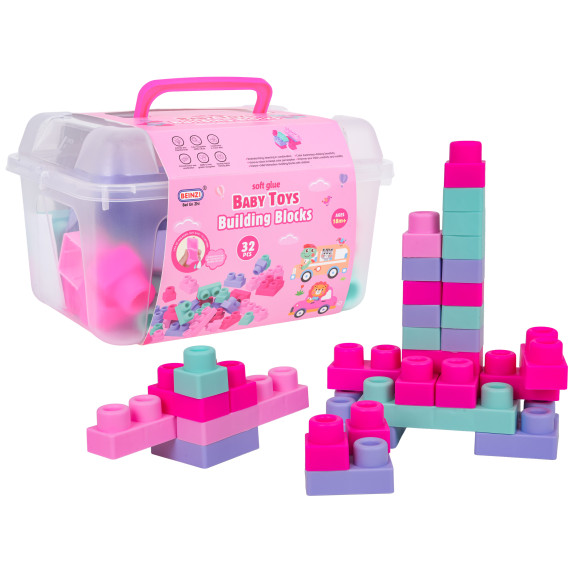 Set de blocuri de construcție  32 de piese  BABY TOYS  - Blocuri de construcție
