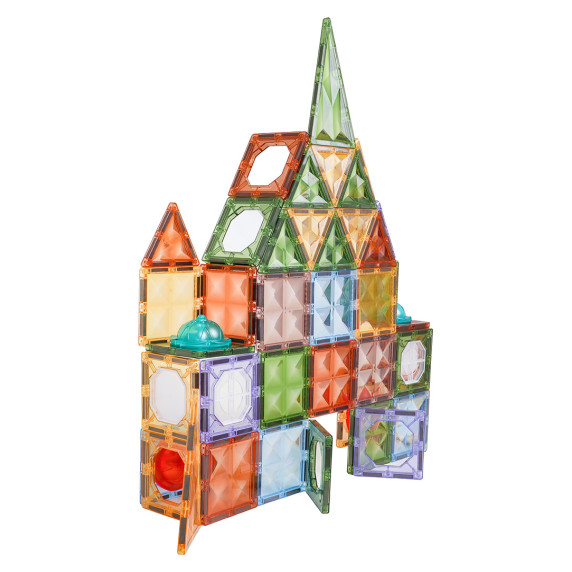 Set de cuburi magnetice 3D cu iluminare – 73 piese LIGHT MAGNETIC TILES