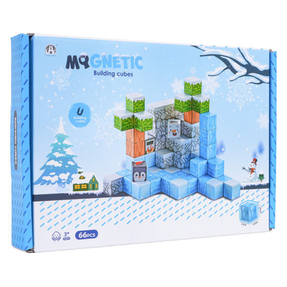 Cuburi magnetice colorate – MAGNETIC BUILDING CUBES – 66 cuburi și blocuri Cuburi magnetice colorate – MAGNETIC BUILDING CUBES – 66 cuburi și blocuri