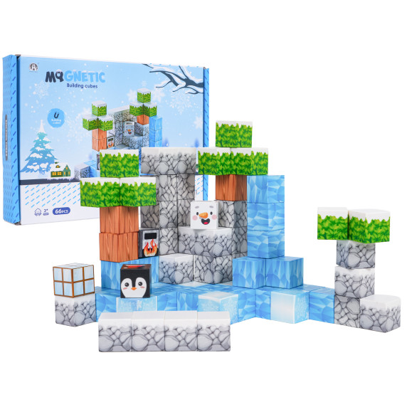 Cuburi magnetice colorate – MAGNETIC BUILDING CUBES – 66 cuburi și blocuri Cuburi magnetice colorate – MAGNETIC BUILDING CUBES – 66 cuburi și blocuri