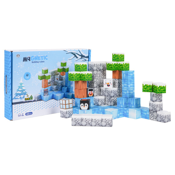 Cuburi magnetice colorate – MAGNETIC BUILDING CUBES – 66 cuburi și blocuri Cuburi magnetice colorate – MAGNETIC BUILDING CUBES – 66 cuburi și blocuri