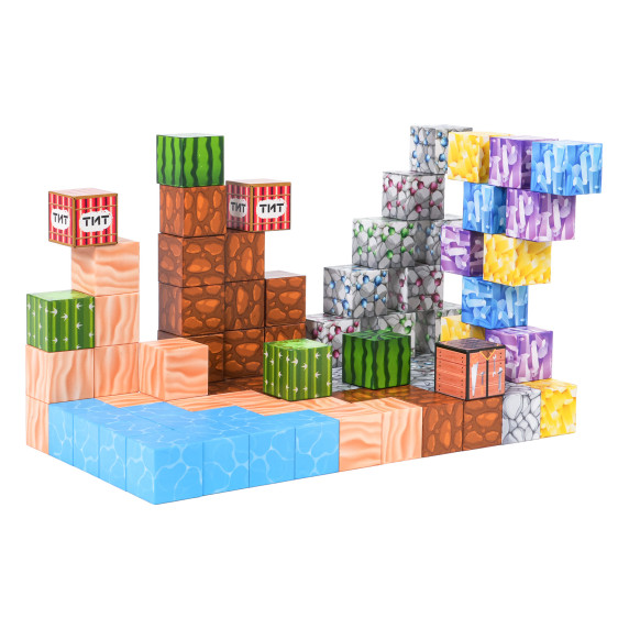 Mágneses építőkészlet 88 darabos MAGNETIC BUILDING CUBES