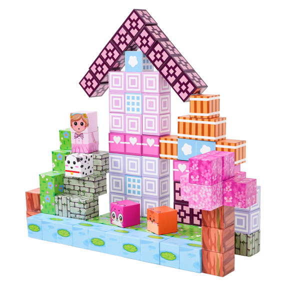 Mágneses építőkészlet 110 darabos MAGNETIC BUILDING CUBES