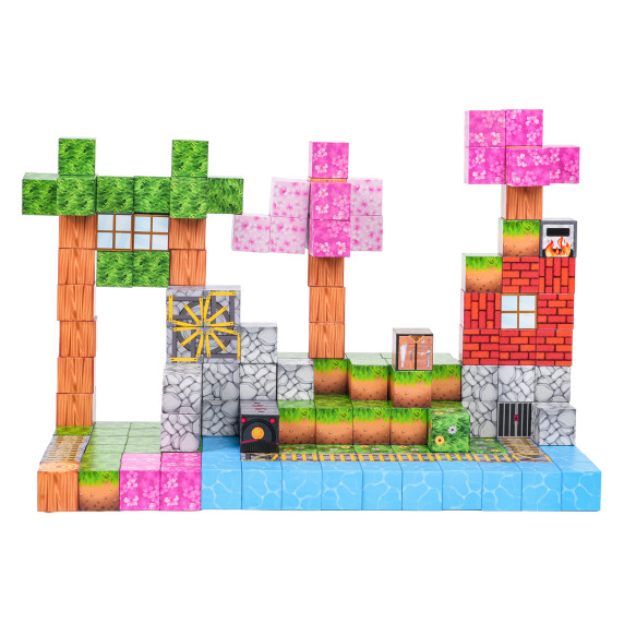 Mágneses építőkészlet 200 darabos MAGNETIC BUILDING CUBES