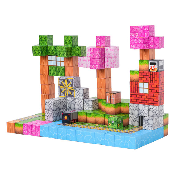 Mágneses építőkészlet 200 darabos MAGNETIC BUILDING CUBES