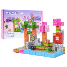 Sada magnetických kociek a blokov 200 kusov MAGNETIC BUILDING CUBES - 
