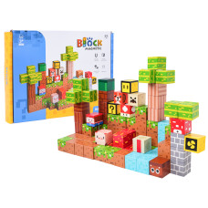 Sada magnetických kociek a blokov 84 kusov MAGNETIC BLOCK - 