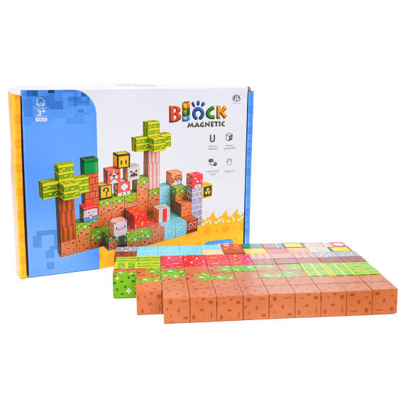 Mágneses építőkészlet MAGNETIC BLOCK 84 darabos