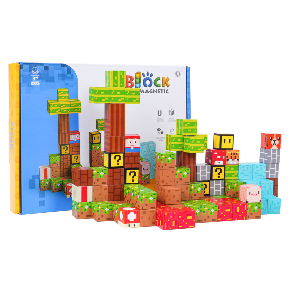 Mágneses kocka készlet 102 darab MAGNETIC BLOCK