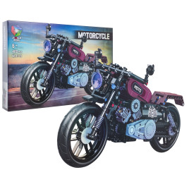 Kreatívna stavebnica Motocykel 469 prvkov MOTORCYCLE - čierny/bordový - 