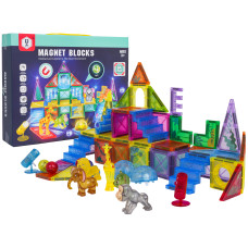 Mágneses építőjáték 64 darabos 3D ZOO MAGNET BLOCKS - 