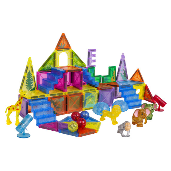 Mágneses építőjáték 64 darabos 3D ZOO MAGNET BLOCKS