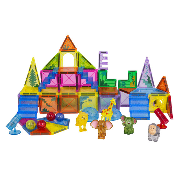 Mágneses építőjáték 64 darabos 3D ZOO MAGNET BLOCKS