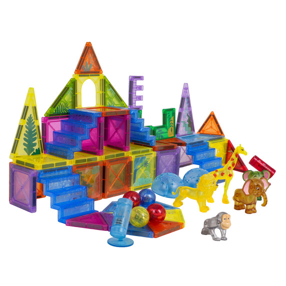 Mágneses építőjáték 64 darabos 3D ZOO MAGNET BLOCKS