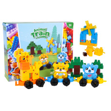 Set de blocuri de construcție – Tren cu animale ANIMAL TRAIN - 