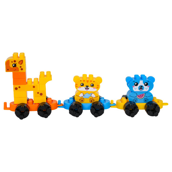 Set de blocuri de construcție – Tren cu animale ANIMAL TRAIN