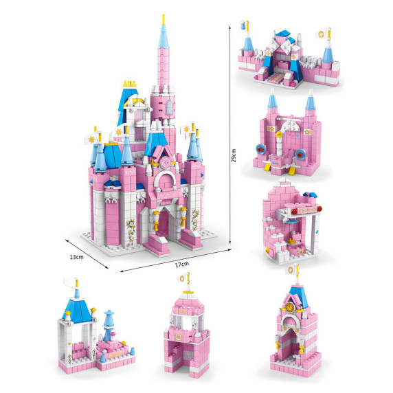 Set de blocuri de construcție Castelul Prințesei - 1000 de piese - K8832-3