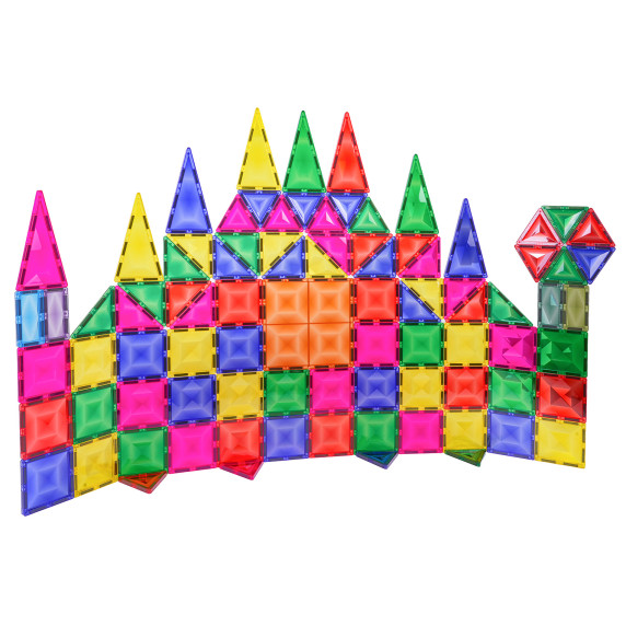 Set 3D de blocuri magnetice   93 piese – MAGNETIC TILES BLOCK CASTLE SET Set 3D de blocuri magnetice   93 piese – MAGNETIC TILES BLOCK CASTLE SET