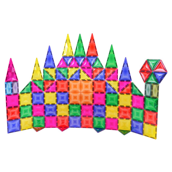 Set 3D de blocuri magnetice   93 piese – MAGNETIC TILES BLOCK CASTLE SET Set 3D de blocuri magnetice   93 piese – MAGNETIC TILES BLOCK CASTLE SET