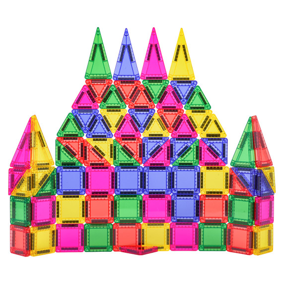 Set de blocuri magnetice 75 piese – MINI MAGNETIC TILES Set de blocuri magnetice 75 piese – MINI MAGNETIC TILES