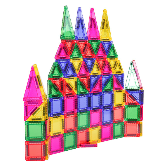 Set de blocuri magnetice 75 piese – MINI MAGNETIC TILES Set de blocuri magnetice 75 piese – MINI MAGNETIC TILES