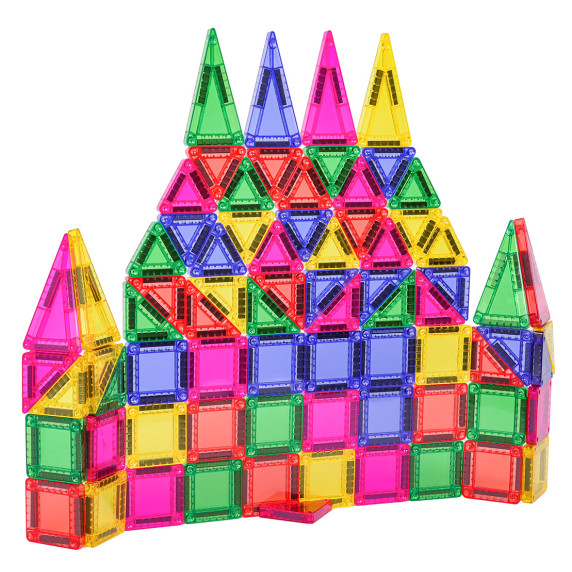 Set de blocuri magnetice 75 piese – MINI MAGNETIC TILES Set de blocuri magnetice 75 piese – MINI MAGNETIC TILES