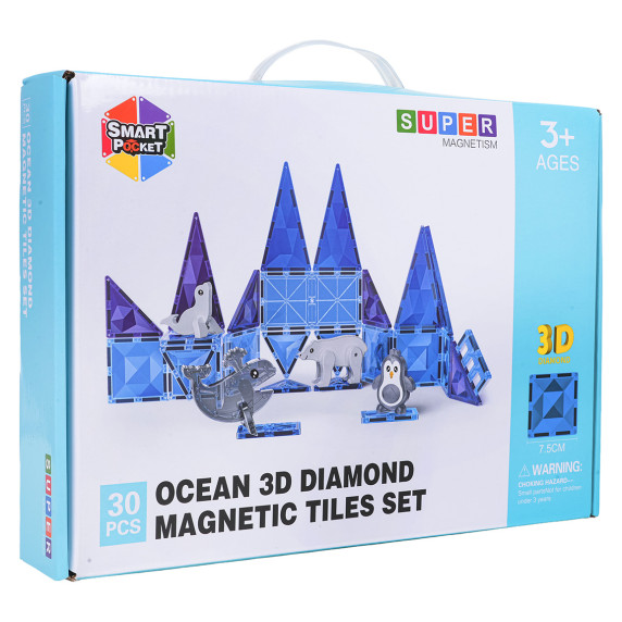Set de blocuri magnetice 30 buc SET MAGNETIC OCEAN 3D DIAMOND Set de blocuri magnetice 30 buc SET MAGNETIC OCEAN 3D DIAMOND