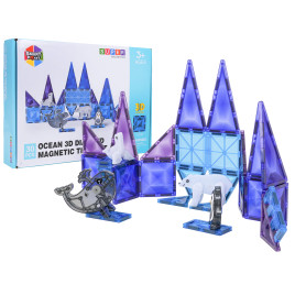 Set de blocuri magnetice 30 buc SET MAGNETIC OCEAN 3D DIAMOND - 