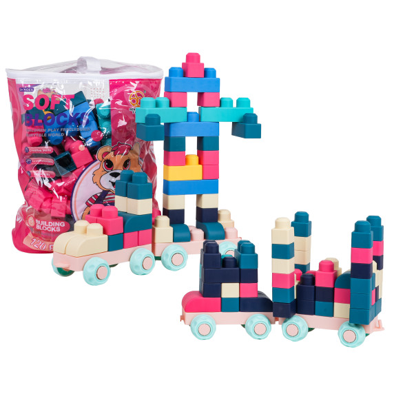 Set de blocuri de construcție moi 120 de piese - SOFT BLOCKS
