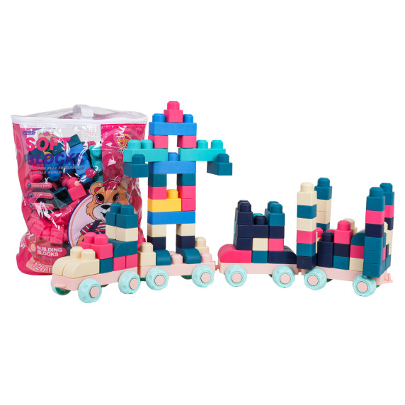 Set de blocuri de construcție moi 120 de piese - SOFT BLOCKS