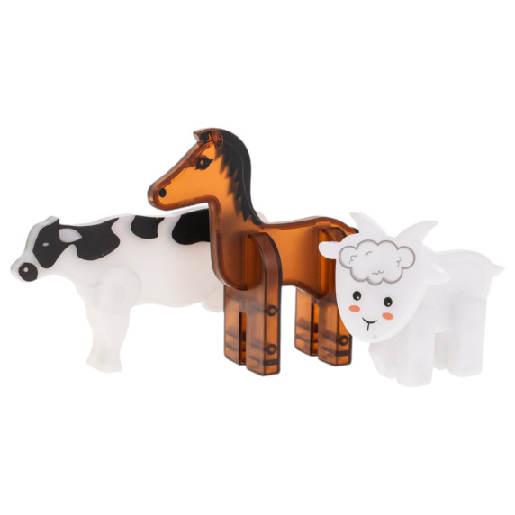 Magnetické stavebné kocky Farma 46 prvkov MAGNETIC TILES Magnetické stavebné kocky Farma 46 prvkov MAGNETIC TILES