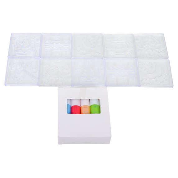 Mágneses kockakészlet rajzolható elemekke 126 darabos WINDOW ART CASTLE - Rózsaszín