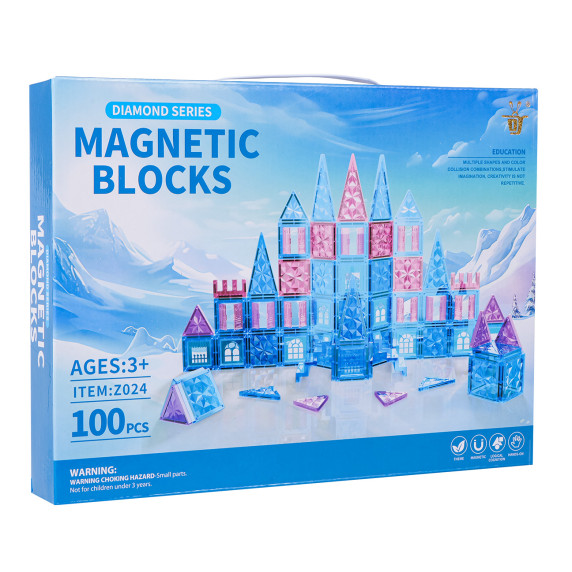 Set blocuri magnetice 100 buc - MAGNETIC BLOCKS Diamond Series Set blocuri magnetice 100 buc - MAGNETIC BLOCKS Diamond Series