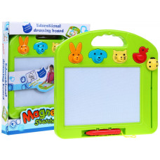 Tablă magnetică pentru copii - Inlea4Fun MAGNETIC SKETCHER - verde - 