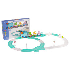 Tren interactiv cu dinozauri - Inlea4Fun CARTOON TRAIN - 33 de elemente - 