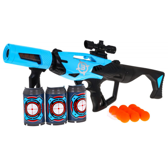Játék puska gyerekeknek Inlea4Fun SUBMACHINE GUN - Fekete/kék