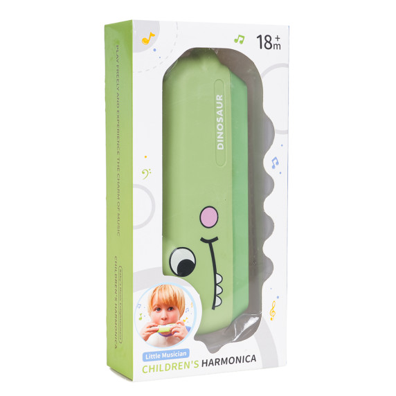 Muzicuță pentru copii – model dinozaur, verde