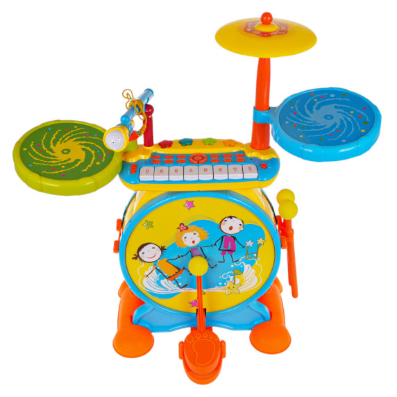 Set tobe pentru copii - Inlea4Fun JAZZ DRUM HAPPY BAND