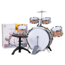 Játék dobfelszerelés székkel  VITALITY AND NEW RHYTHM Drum - Színes - 