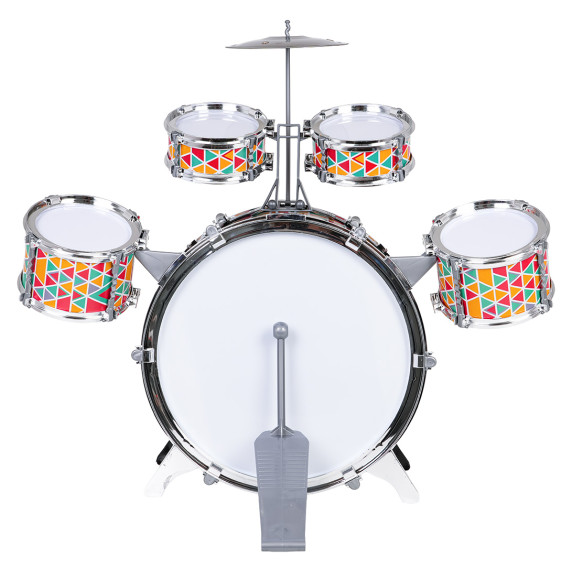 Játék dobfelszerelés székkel  VITALITY AND NEW RHYTHM Drum - Színes